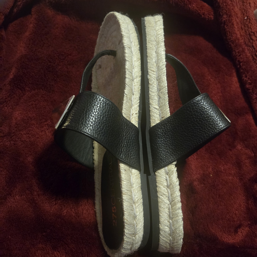 275 Central Black Espadrille Sandals - Picture 11 of 12